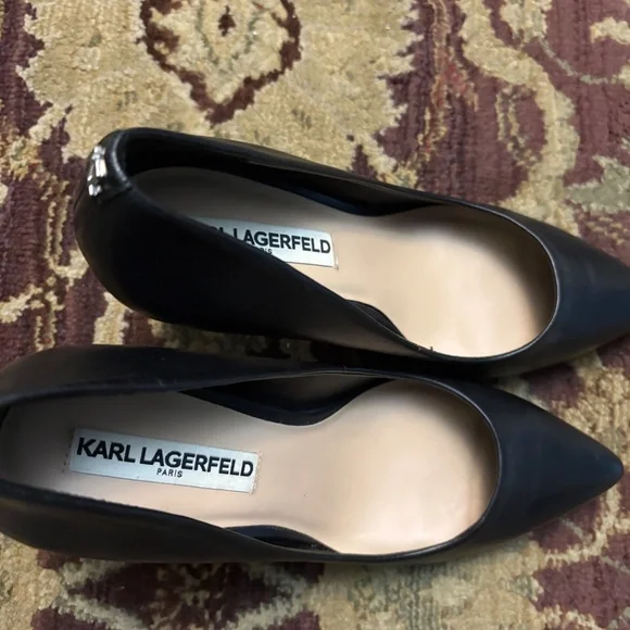 Karl Lagerfield leather heels - Picture 3 of 4